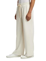 Printed Logo Cotton Straight-Leg Sweatpants