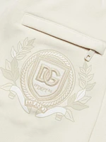 Printed Logo Cotton Straight-Leg Sweatpants