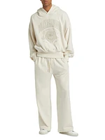 Printed Logo Cotton Straight-Leg Sweatpants