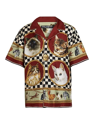 Cat Silk Twill Shirt