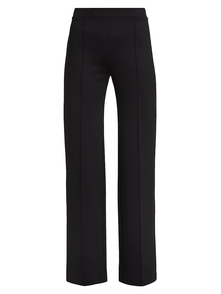 Scuba Pintuck Straight-Leg Pants
