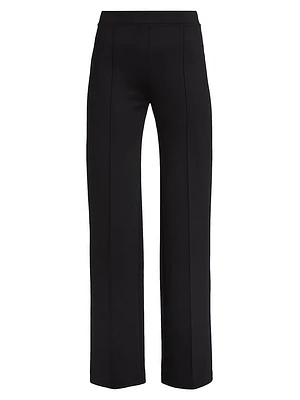 Scuba Pintuck Straight-Leg Pants