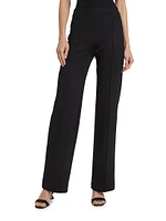 Scuba Pintuck Straight-Leg Pants