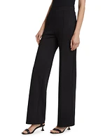 Scuba Pintuck Straight-Leg Pants