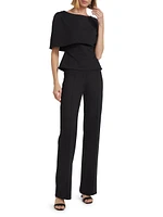 Scuba Pintuck Straight-Leg Pants