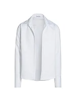Open Chest Matte Satin Dress Shirt