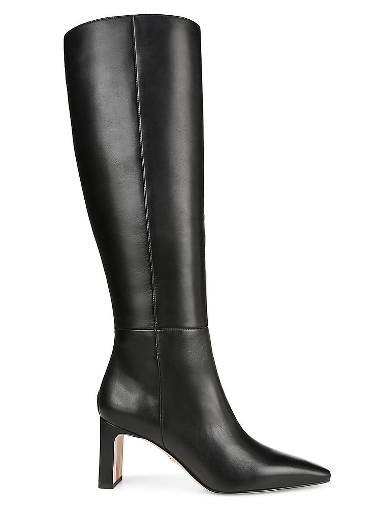 Sylvia 70MM Wide-Calf Leather Boots