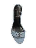 Lenny 65MM Denim Mules