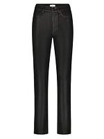 Halle Straight High Rise Instasculpt Coated Jeans