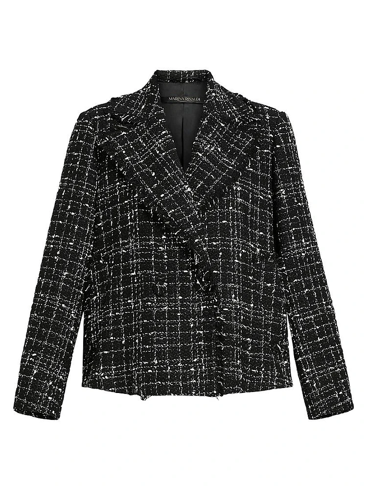 Saggina Tweed Double-Breasted Jacket