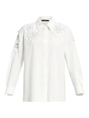 Fetta Embellished Cotton Poplin Shirt