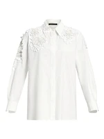 Fetta Embellished Cotton Poplin Shirt