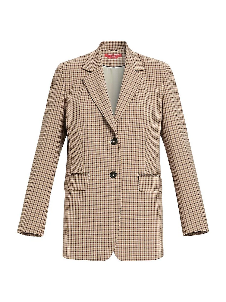 Michela Check Single-Breasted Jacket