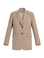 Michela Check Single-Breasted Jacket