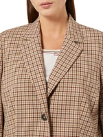 Michela Check Single-Breasted Jacket