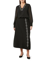 Ubaldo Embellished Maxi Skirt