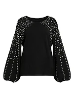 Nelson Imitation Pearl-Embellished Sweater