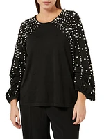 Nelson Imitation Pearl-Embellished Sweater