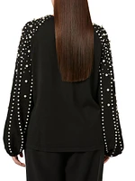 Nelson Imitation Pearl-Embellished Sweater