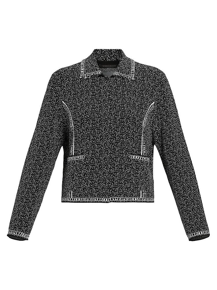 Fiordi Two-Tone Jacquard Cardigan