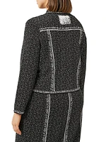 Fiordi Two-Tone Jacquard Cardigan