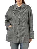 Nadia Glen Plaid Double-Faced Coat