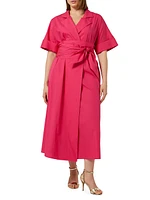 Ginosa Tie-Waist Shirtdress