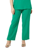 Albio Crepe Straight-Leg Pants