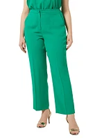 Albio Crepe Straight-Leg Pants