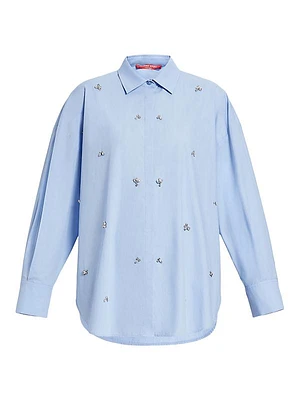 Ape Rhinestone Poplin Shirt