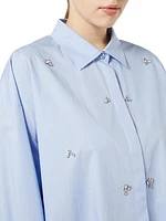 Ape Rhinestone Poplin Shirt