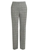 Edwige Stretch-Wool Plaid Pants