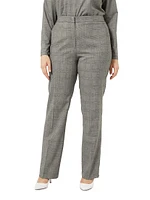 Edwige Stretch-Wool Plaid Pants