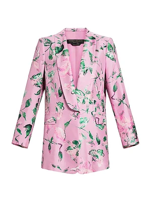 Onore Floral Silk Blazer