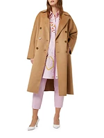 Bratto Belted Angora-Blend Coat