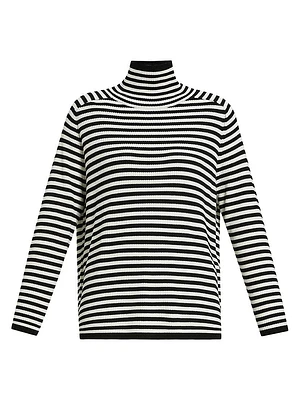 Enigma Striped Turtleneck Sweater