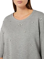 Large Wool Rhinestone Sweatshirt