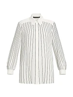 Ola Striped Crepe De Chine Shirt