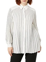 Ola Striped Crepe De Chine Shirt