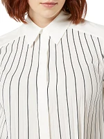 Ola Striped Crepe De Chine Shirt