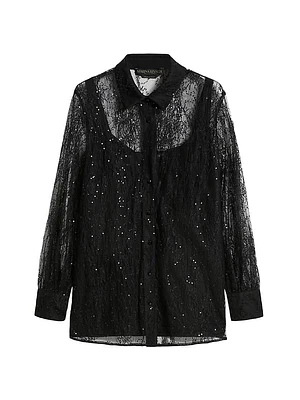 Ideo Embellished Lace Shirt