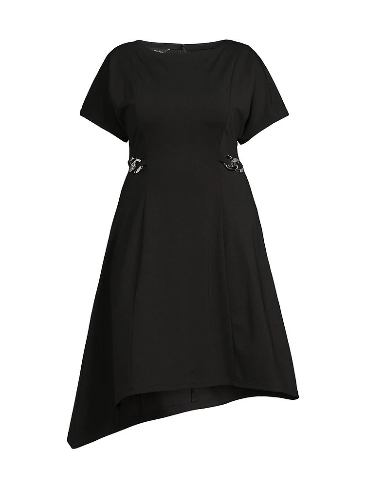 Plus Asymmetric Midi-Dress