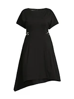 Plus Asymmetric Midi-Dress