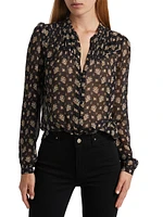 Monika Floral Silk Blouse