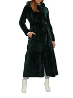 Select Shearling Lamb Coat with Hood