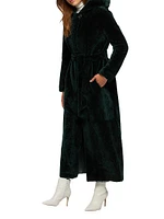 Select Shearling Lamb Coat with Hood