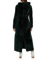 Select Shearling Lamb Coat with Hood