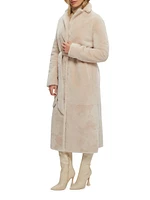 Select Shearling Lamb Coat with Belt