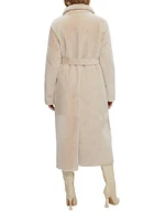 Select Shearling Lamb Coat with Belt