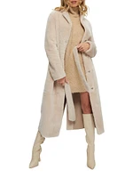 Select Shearling Lamb Coat with Belt